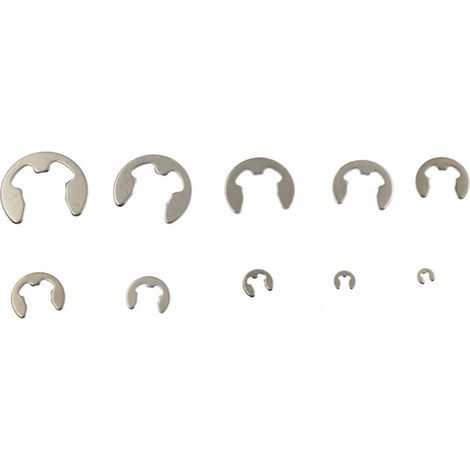 Kit d'assortiment de clips électroniques en acier inoxydable 120, 304 pièces, ensemble de bagues de retenue externes à circlips M1.5-10 (1/5)