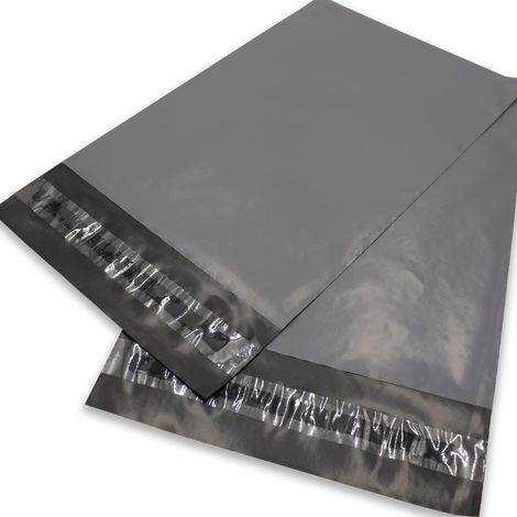 Lot de 100 Sacs Postaux Emballage Plastique Grand Format avec Fermeture Autocollante pour Vêtements, Colis Postaux Envoi (229 x 305 mm) (1/5)