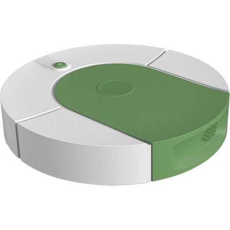 Aspirateur robot à forte aspiration, rechargeable par USB, pour carrelage et sols durs, vert. (1/5)