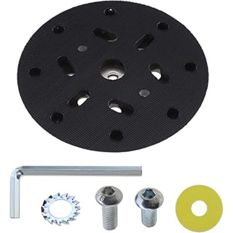 Patin de ponçage velcro 6" 17 trous de remplacement pour Makita BO6030, BO6040, Festool RO1, ES150, ET2 (1/5)