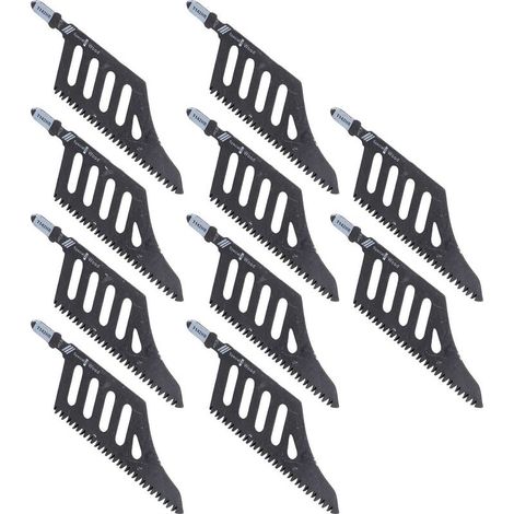 Lames de scie sauteuse, coupe d'angle à 90 degrés, scie irrégulière pour bois, plastique, panneaux de fibres, 10 pièces (1/5)