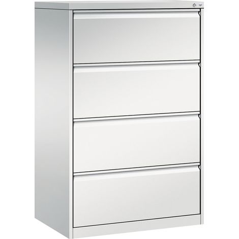 Hängeregistraturschrank H1357xB787xT590mm 2-bahnig lichtgrau 4 Schubladen C+P (1/5)