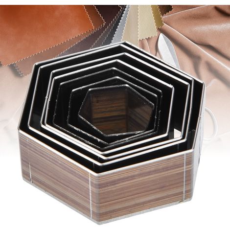 7 Pièces Emporte-Pièces Hexagonaux 20-50mm pour Découpe Cuir DIY Artisanat