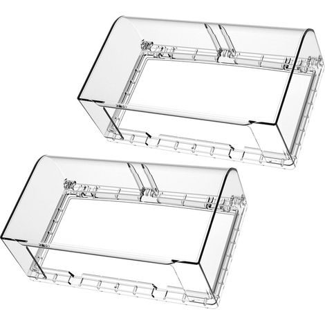 Couvercle De Prise Étanche - Protection Pour Prise Murale 86 Type - Transparent - ABS - 20.2 X 12.1 X 7.5 Cm - Pour Salle De Bain Cuisine Jardin Garage - Lot De 1 (1/5)