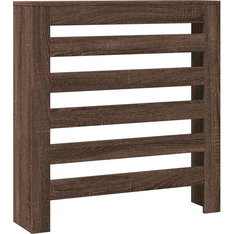Copritermosifone moderno pratico con mensola 78 x 20 x 82 cm in legno ingegnerizzato rovere marrone 020049768