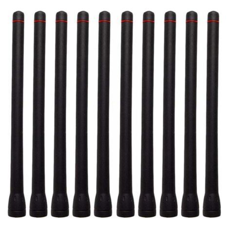 10 Pièces Antennes VHF Compatibles avec Radios ICOM Modèles F1000 F16 F33G F3026 F14 F15S F3002 (1/4)