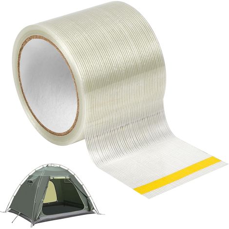 Ruban de réparation pour Tente, 8CM15M imperméable Ruban adhésif résistant, Ruban Adhésif de Réparation Ruban de Tente, pour Réparer Auvents Tente Enduits de PVC, Gazebo, Bache de Camion (1/5)