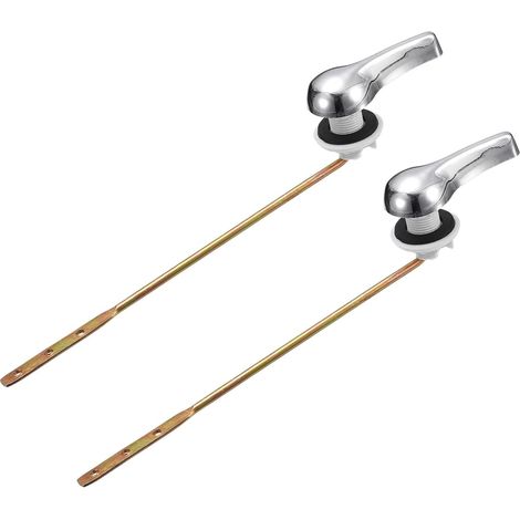 Lot de 2 poignées toilette rechange universelles à montage frontal, en ABS et laiton, pour réservoir