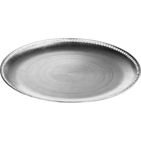 Premier Housewares Radiance Silver Decorative Charger (1/2)