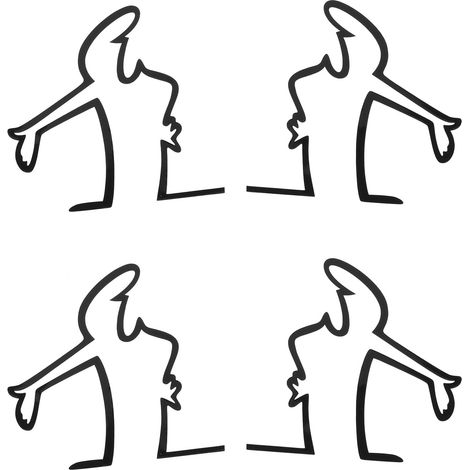 Store 4X Autocollants Réfléchissants pour Rappel de Rayures sur La Peinture de Voiture « La Linea » Angry Man Scratch Sticker 8,4 X 8,1 Cm à Coller à Côté d'une Rayure de Peinture Noir (1/5)