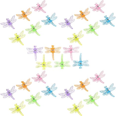 Clips de fixation en plastique pour orchidées et plantes grimpantes, en forme de libellule (90 pièces). (1/5)