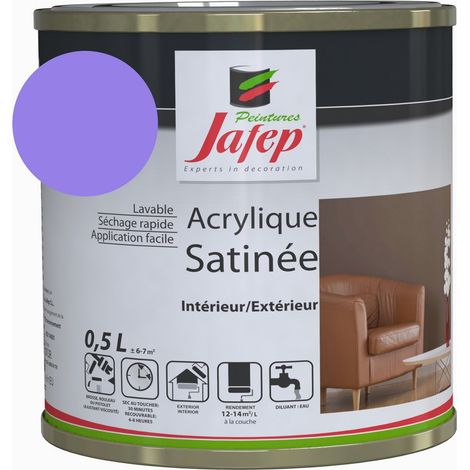 Peinture acrylique satinée lavande Jafep  0,5l  0,5 L 0,5 L