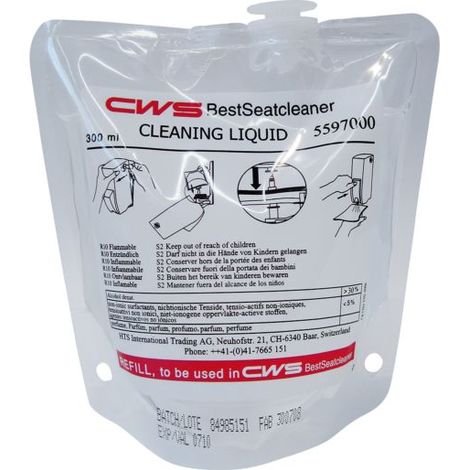 liquide de nettoyage CWS 597000 12x300ml, pour nettoyant de siège WC Paradise Seatcleaner