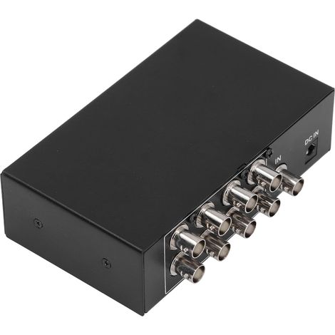 Boîtier de Répartiteur Vidéo BNC 8 Ports 1 Entrée 8 Sorties, Amplificateur Distributeur Coaxial 1080P pour Système de Surveillance Vidéo, Caméra de sécurité CCTV (Prise UE) (1/5)