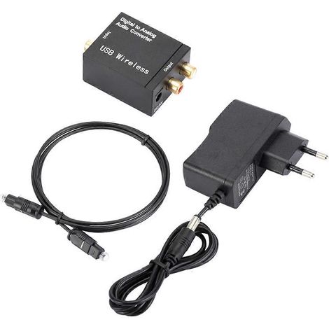 Convertisseur audio DAC Bluetooth, SPDIF optique/coaxial vers RCA R/L, prise UE (1/5)
