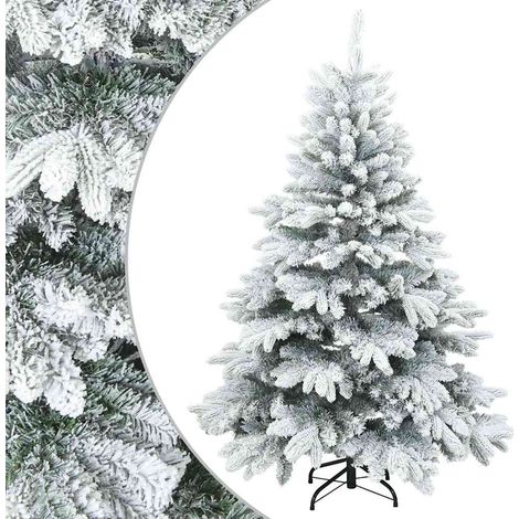 Árbol de Navidad artificial plegable cubierto de nieve 120 cm vidaXL