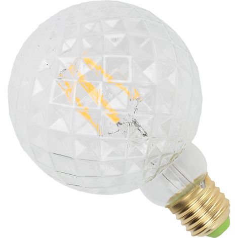 Ampoule LED à filament G95 en forme d'ananas, style antique, ampoule décorative pour restaurants et bars, lumière rétro, culot E27, 4 W, lumière chaude transparente (1/5)