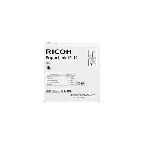 Ricoh ink 600cc black cartucho de tinta original negro
