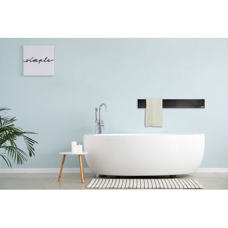 Sèche-serviett électrique design, Towel Bar FARHO by Ridea 90W, horizontal, H120 x l.900 mm anthracite, garantie 3 ans (1/3)