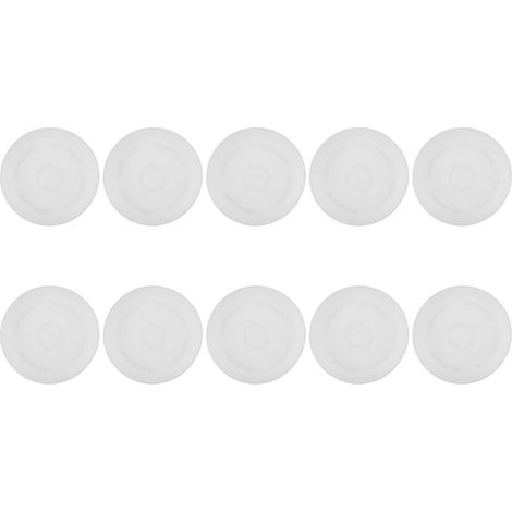 Lot de 10 soucoupes rondes en plastique pour pots de fleurs - Anti-fuite - 9 cm - Blanc - Pour plantes grasses et plantes d'intérieur - Accessoires de jardin (1/5)