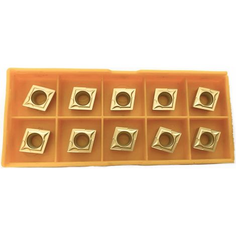 10 PLACCHETTE INSERTO UTENSILI TORNIO INSERTI A ROMBO LATO 9MM PLACCHETTE