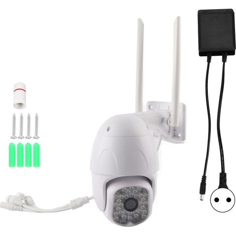 Caméra IP PTZ WiFi 1080P étanche pour la maison et l'extérieur (norme européenne 110-240V) (1/5)