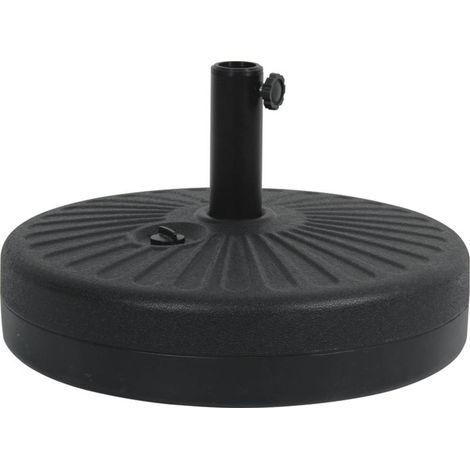 Habitat Et Jardin – Dalle circulaire à lester pour parasol – Noir – Polyéthylène haute densité – 51 x 51 x 14.5 cm – Remplissage jusqu'à 19.5 kg