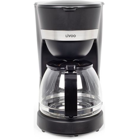 Cafetiere électrique - LIVOO - DOD200N - 750 W - 1,25 L - 10 a 12 tasses - Noir
