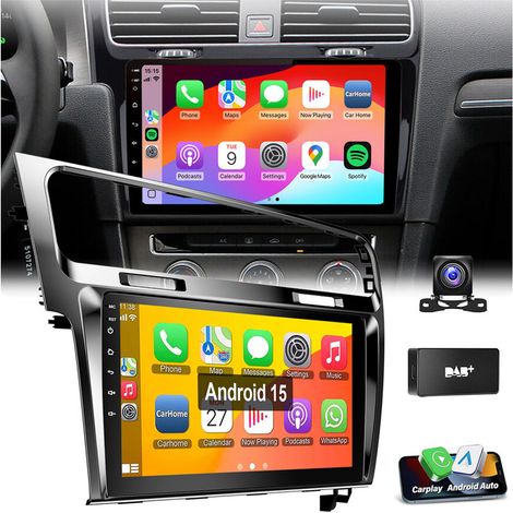 Autoradio Android 15 10,1 pouces pour VW Golf 7 (2012-2017) GPS Wi-Fi CarPlay 4+64G DAB CAM (1/5)