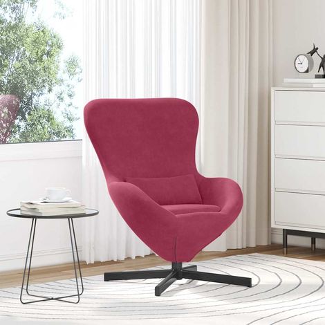 Eiersessel Weinrot 63 x 73 x 90 cm Samt