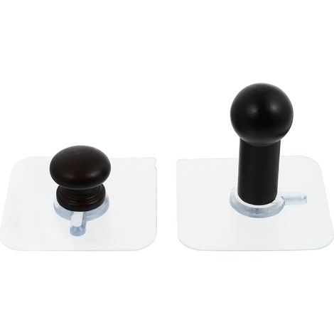 Lot de 10 crochets en bois noir pour ranger vêtements et (1/5)