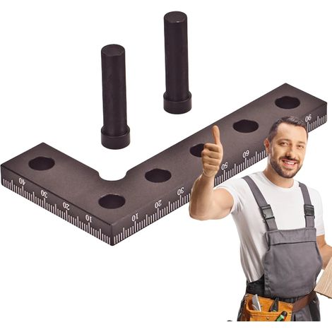 Serre-Joints D'angle Outil d'Équerre à 90 Degrés Équerres de Construction Multifonctions Pour Le Travail Du Bois, Mesure, Positionnement, Construction, Menuiserie, Armoires, (1/5)