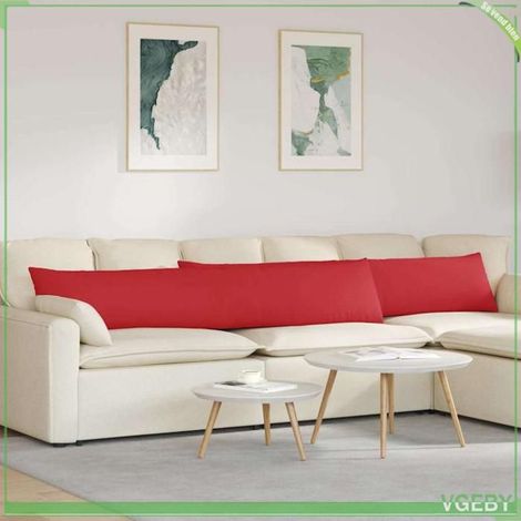 Coussins de canapé - FAFEISY - 42013880 - Rouge - 200 x 40 cm - Lot de 2 déhoussables (1/5)