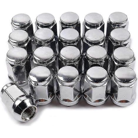 20 écrous de roue 14 x 1,5 - Écrou de 19 mm de diamètre, hauteur 35 mm, hexagone 19 mm, chromés, compatibles avec les modèles 150 de 1999 à 2021. (1/5)