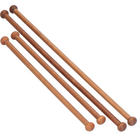 4 barres de suspension rondes couleur bois de santal (1/5)