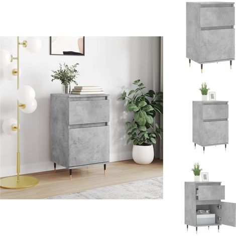 Sideboards - Living Sideboard Betongrau 40x35x70 cm Holzwerkstoff (1/5)