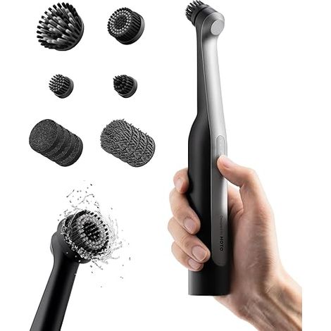 Brosse Nettoyage Electrique Rechargeable IPX7 Étanche, Brosse Électrique Nettoyante Rotative  12 Têtes Interchangeables - Joints, coins, cuisine & salle de bain (1/5)