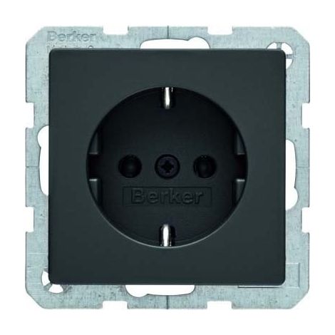 Berker Q.1/Q.3 enchufe schuko antracita terciopelo 47436086