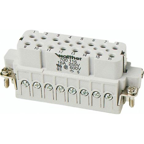 Walther Werke Buchseneinsatz A16 0,5-2,5qmm 20-14AWG 700116 (1/3)