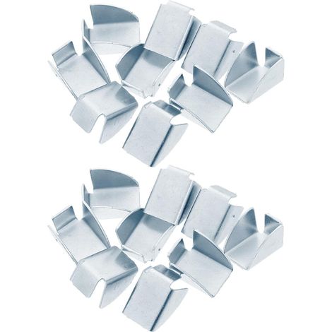 20 Clips D'Étagère Métalliques Taquets Pour Armoire Et Bureau Support De Fixation Pour Bibliothèque Installation Sans Outil Pour Étagères En Bois Contreplaqué Et Panneaux De Particules (1/5)