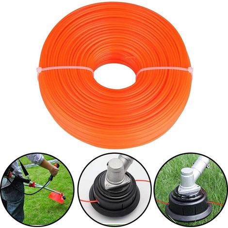 Fil de débroussailleuse -  Corde deTonteRonde En Nylon de Tondeuse à Gazon de Pour tondeuses à gazon 100 m  2,4 mm，1 rouleau (1/5)