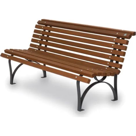 Panca Europa 533 legno metallo 170x70x79h schienale senza braccioli Giochipark