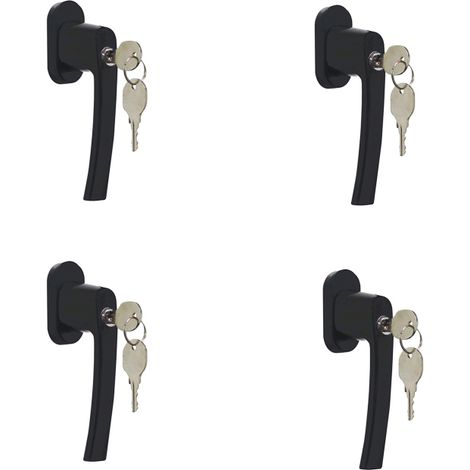 Kintech – Lot de 4 poignées à clé en aluminium – Finition gris anthracite RAL7016 – Dimensions carré 7 x 35mm – Fixations M5 x 45 fournies