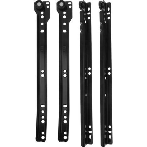 Lot de 2 glissières tiroir à montage inférieur pour armoires cuisine (1/3)