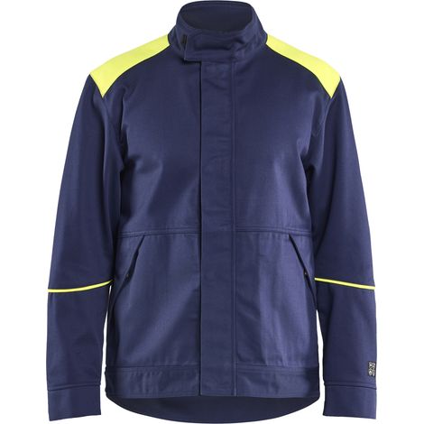 Schweißjacke 4801 - Marine/Neongelb 4XL