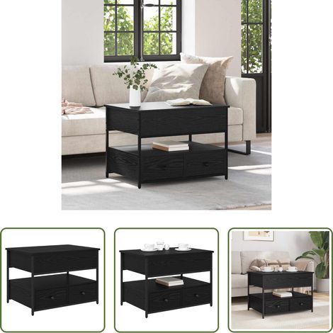 Table basse chêne noir - Table basse Chêne noir 70 x 50 x 54.5 cm Bois d'ingénierie (1/5)