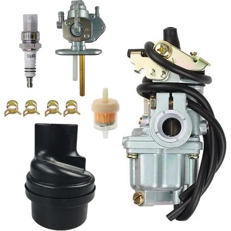 1 - Carburateur - Boîte à air - Compatible Suzuki LT50 JR50 LTA50 Quadrunner 1984-2006 Kawasaki KFX50 - Noir - Taille standard (1/5)