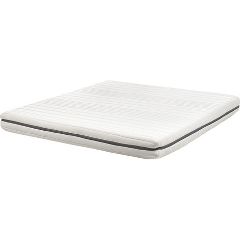 Materasso singolo 180 x 200 cm UE con imbottitura in schiuma e rivestimento sfoderabile in poliestere con cerniera, bianco Enchant
