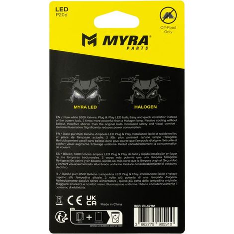 Ampoule LED Myra pour moto HB3 9-32V 16W Neuf