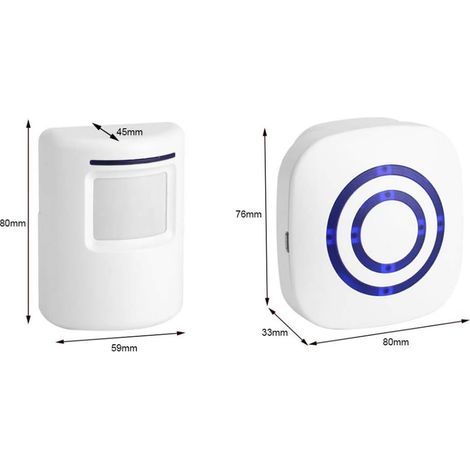 Professional Doorbell with Motion Detector, Wireless Outdoor Doorbell Kit, Split Infrared Alarm with Sensor (1/5)